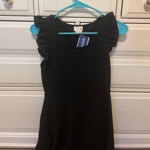 Caution to the Wind Black Ruffle Dress